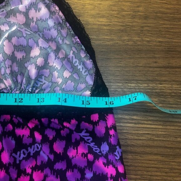 XOXO Lace Trim Purple Leopard Cami – Size L - Picture 5 of 7